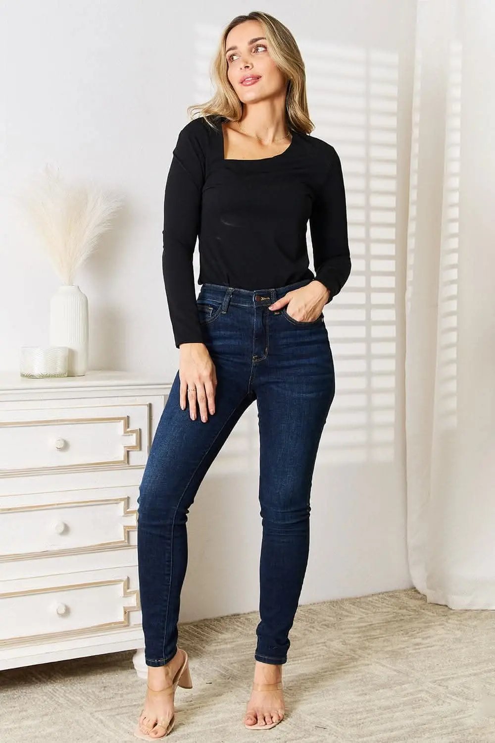 Basic Bae asymmetrical top - chic style - Love Salve